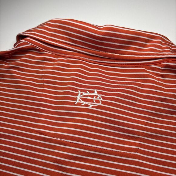 Southern Tide Clemson University Tigers Orange Polo Club Shirt Men L Performance - Picture 5 of 10